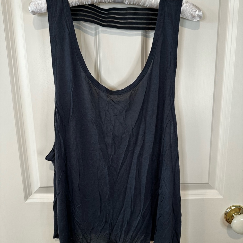 ALO Yoga Dark Bluish Gray Scoop Back Tank Top